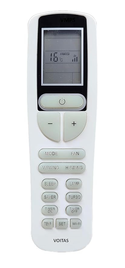 AC Remote Compatible for VOLTAS Split/Window 1.5Ton AC Remote, White (Your Old Remote Must Be Exact Same)