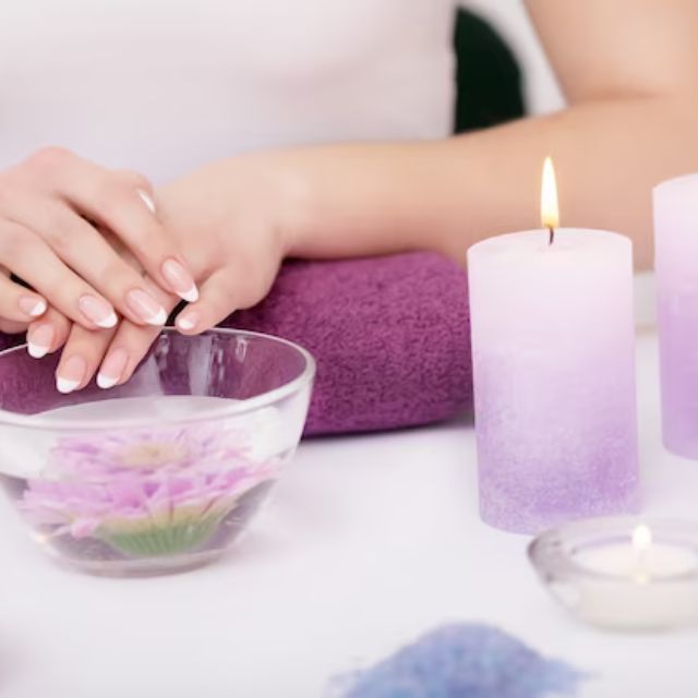 Elysian Candle Spa manicure