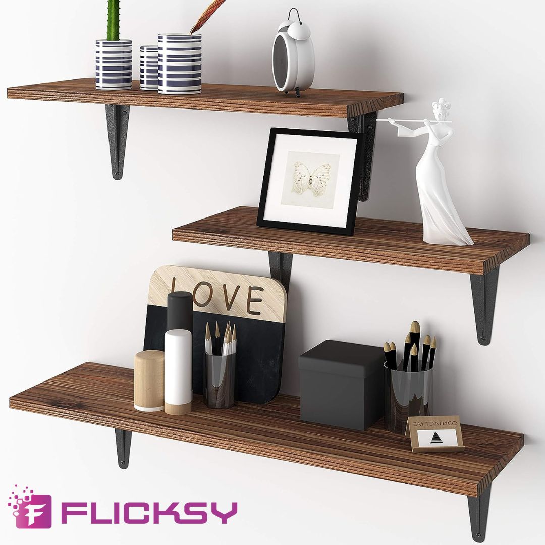 Wooden shelf installation