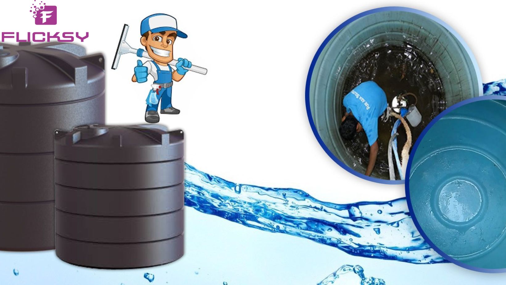 Overhead tank cleaning (1000L)