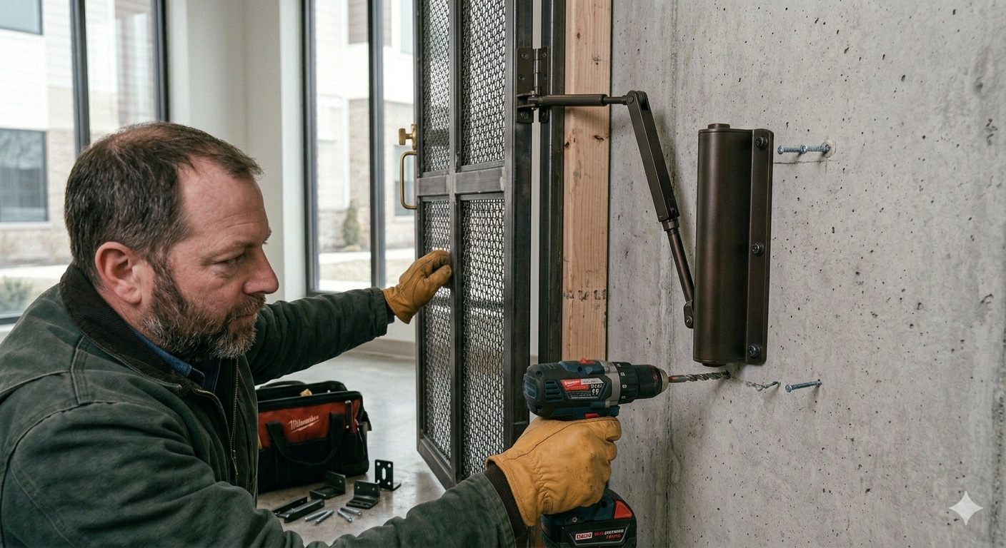 Mesh grill door installation