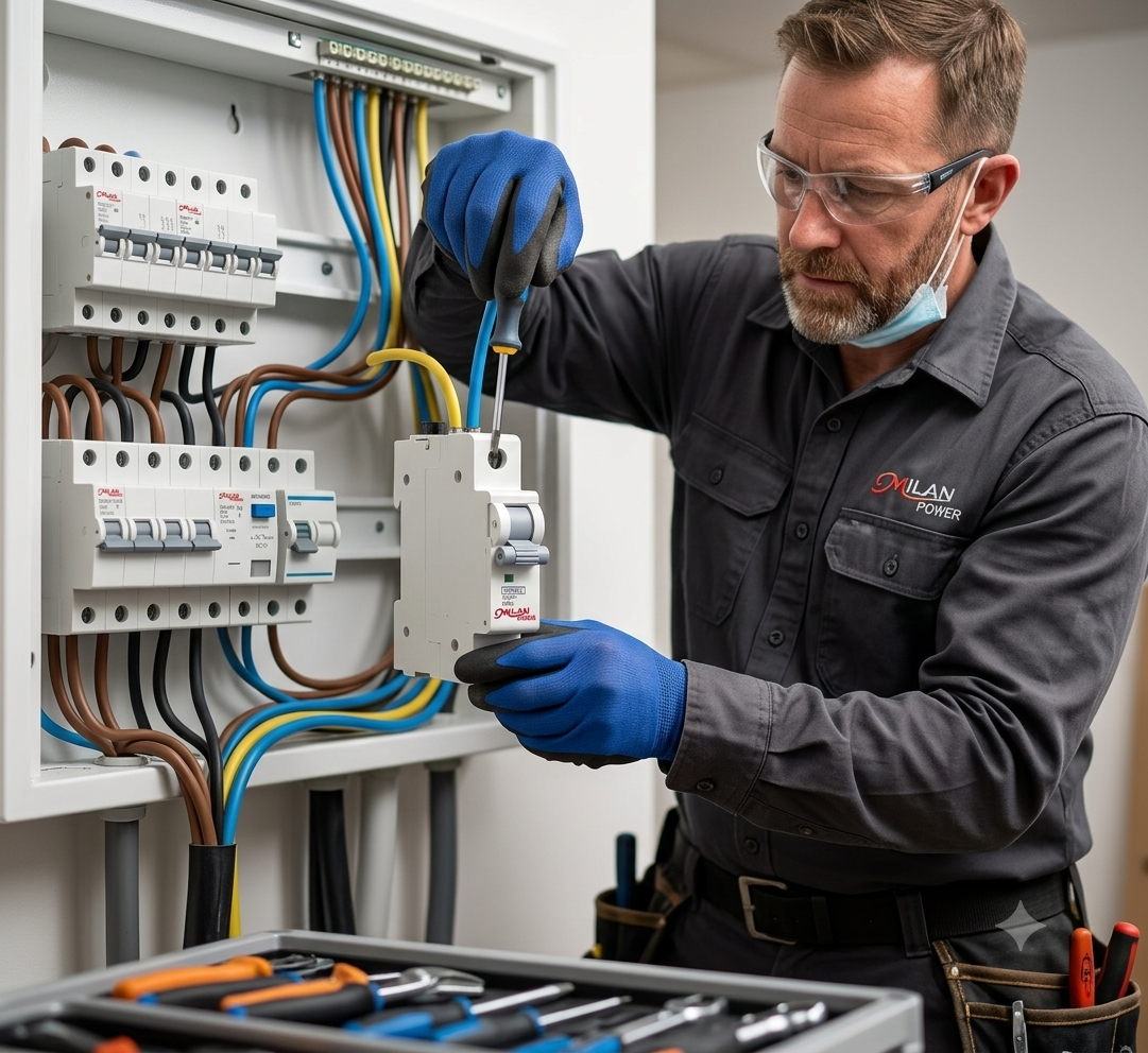 Single-pole MCB installation