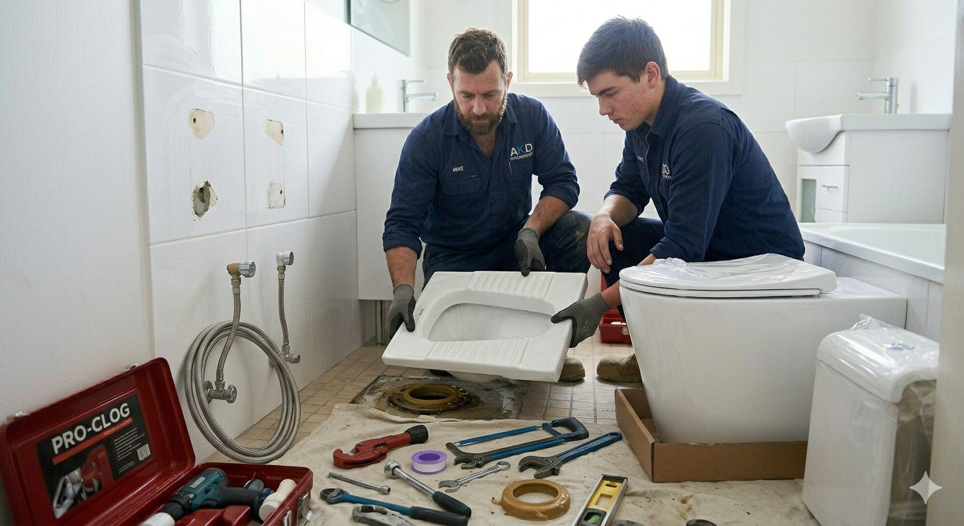 Indian toilet installation