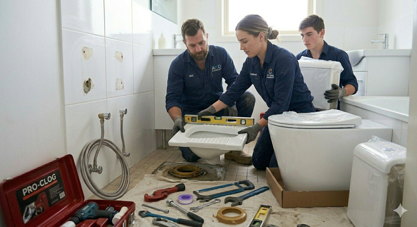 Western toilet installation