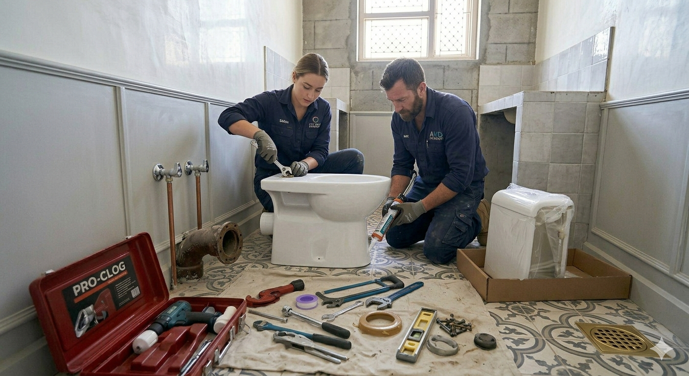 Western toilet repair (floor mounted)