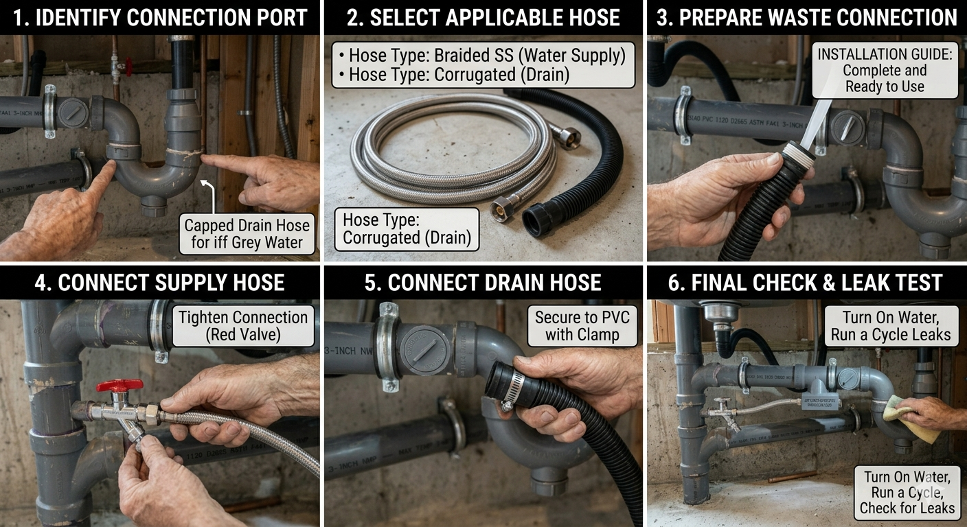 Connection hose installation