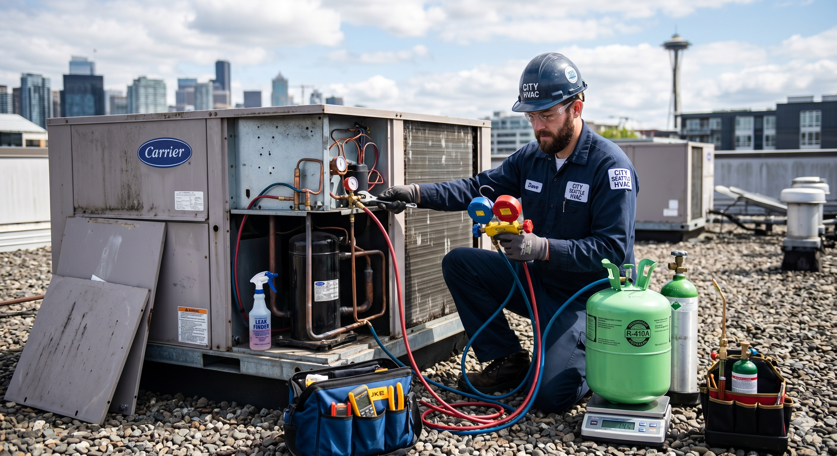 Gas leak fix & refill