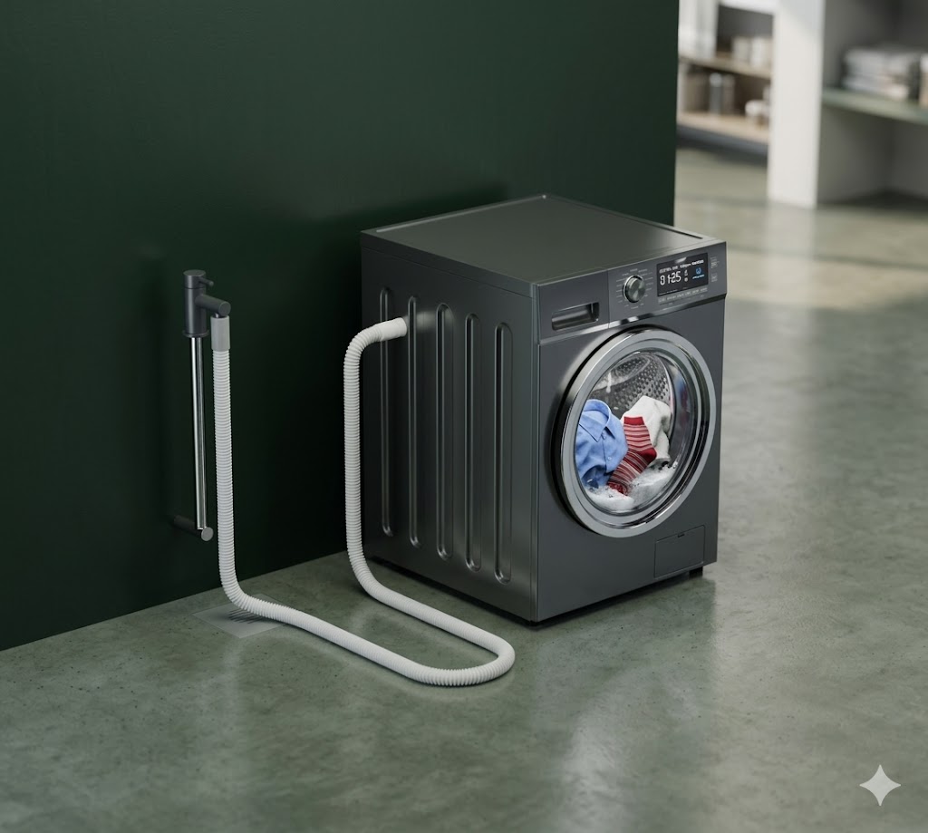Washing machine inlet installation