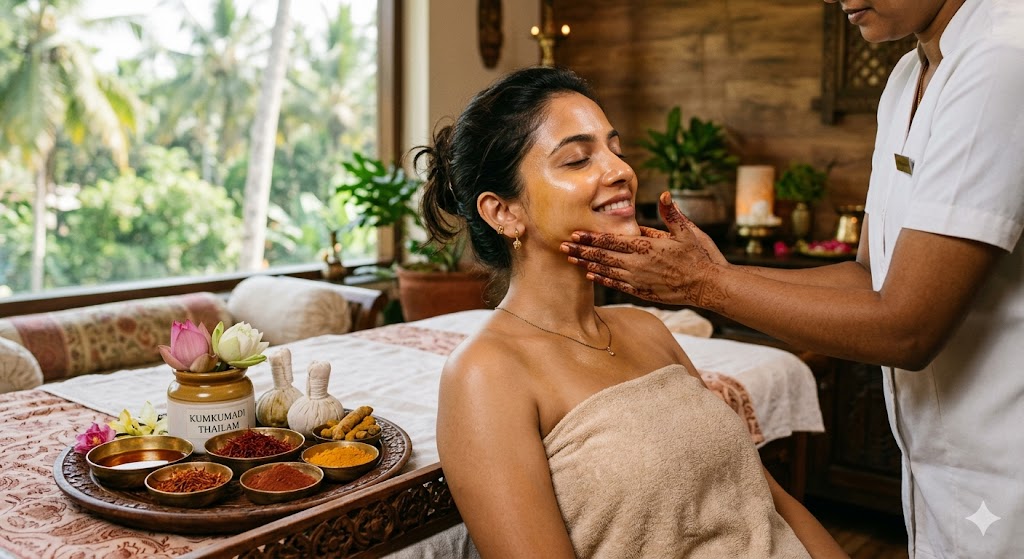 Kumkumadi Brightening Face massage