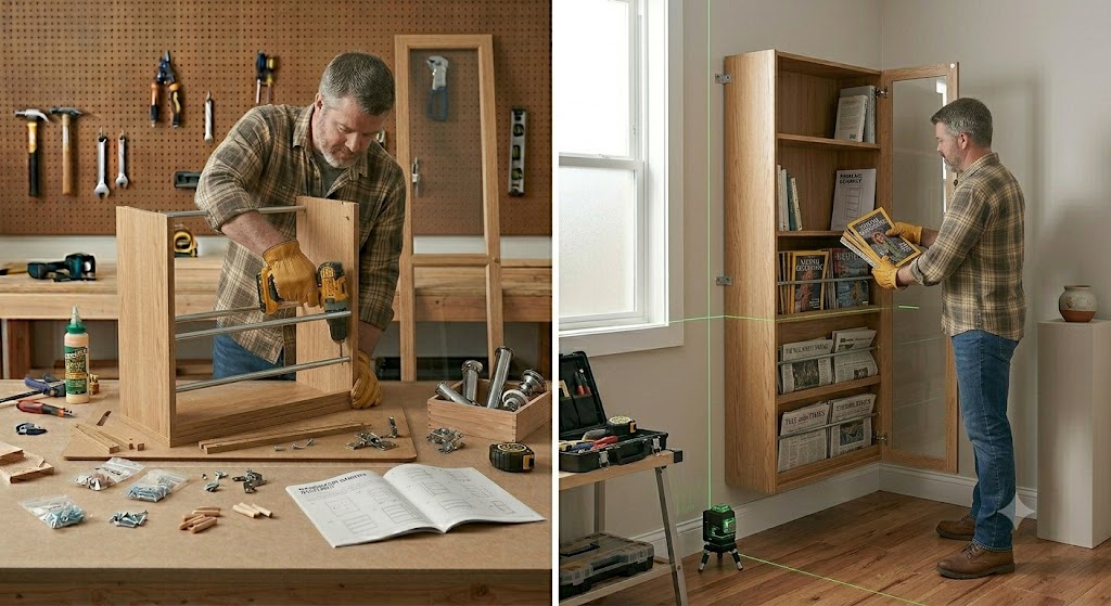 Magazine & newspaper rack assembly