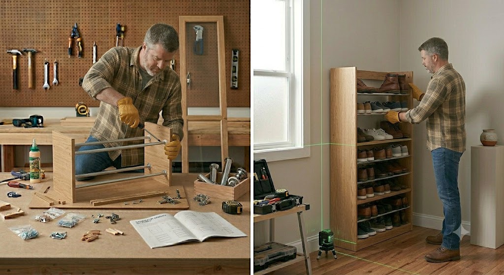 Shoe rack assembly