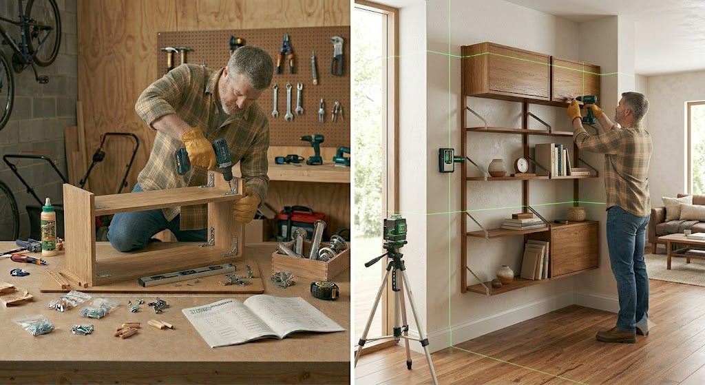 Shelving unit assembly and installation