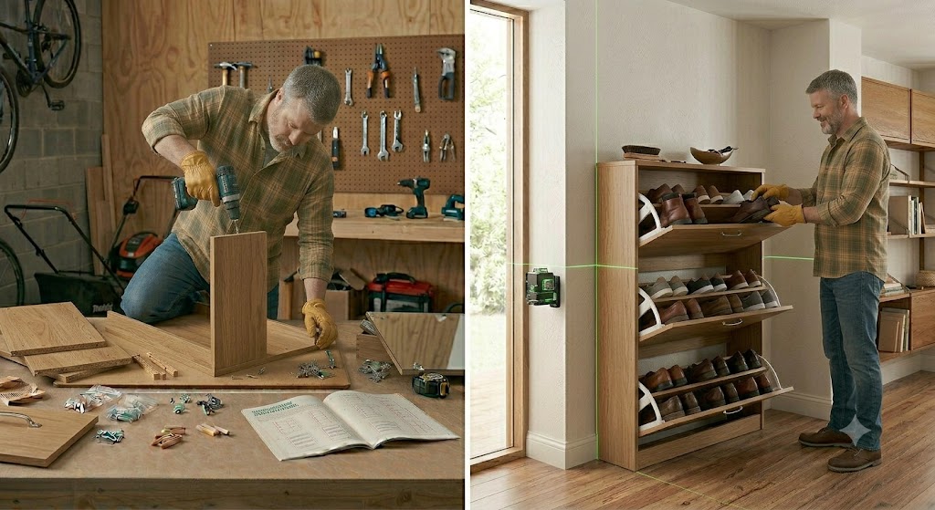 Shoe cabinet assembly