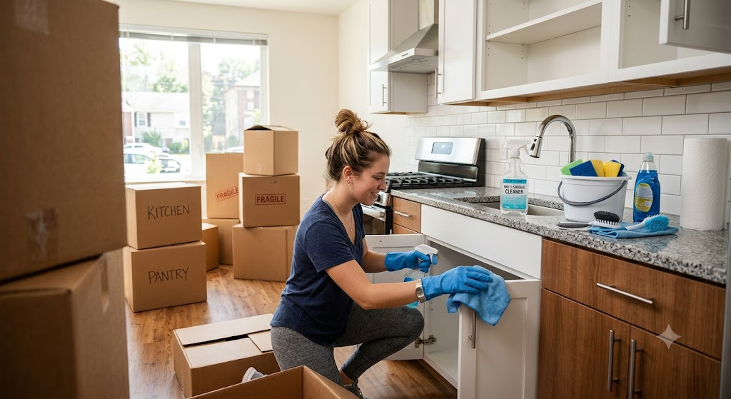 Move-in kitchen cleaning