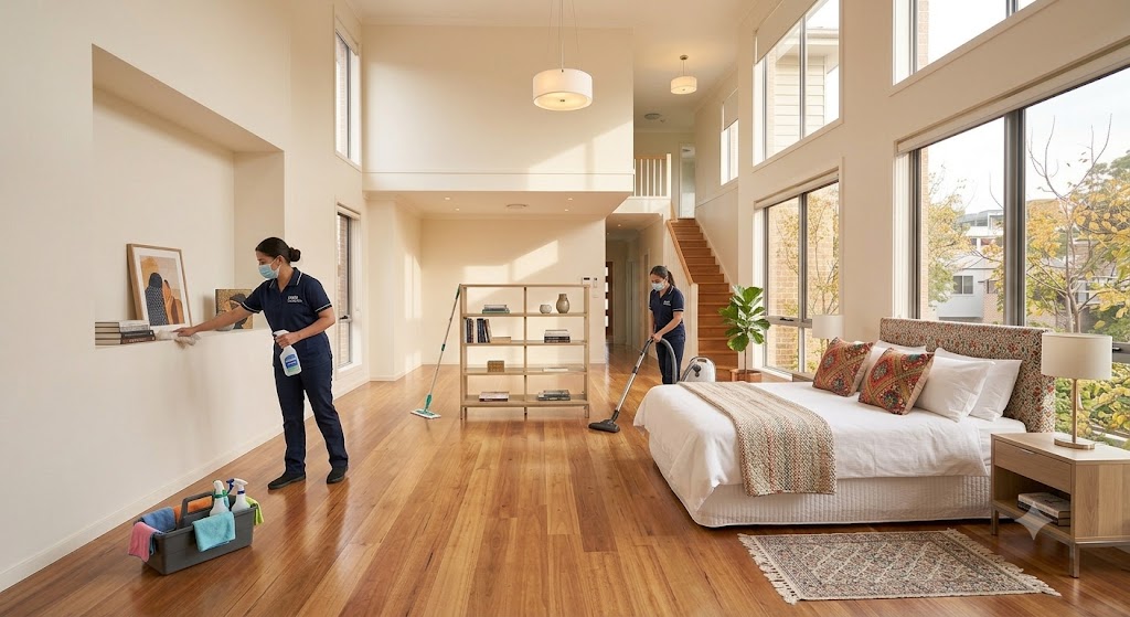 Furnished Bedroom cleaning