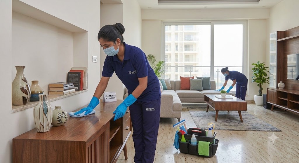 Furniture wet wiping
