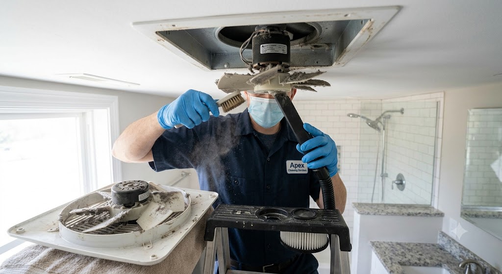 Bathroom exhaust fan cleaning