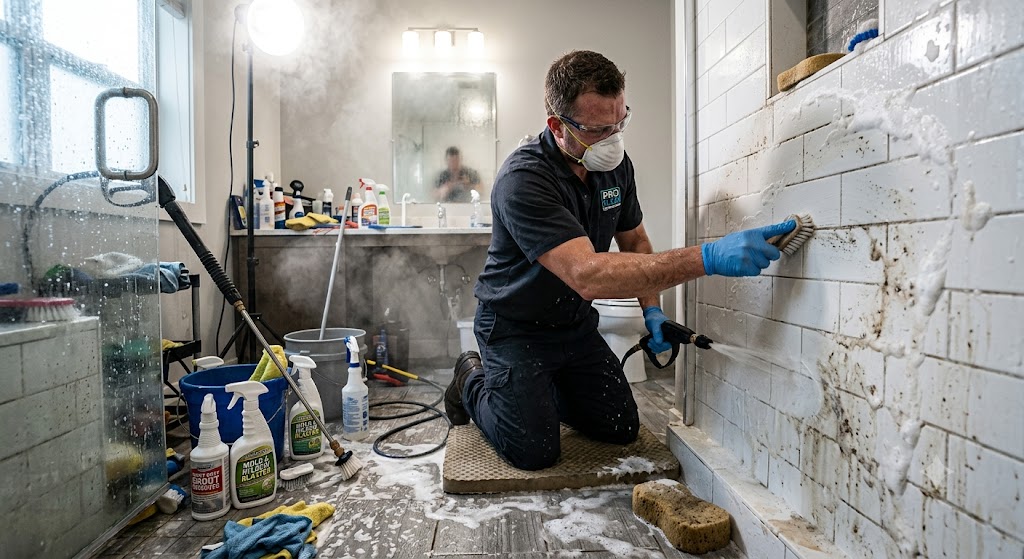 Intense bathroom cleaning